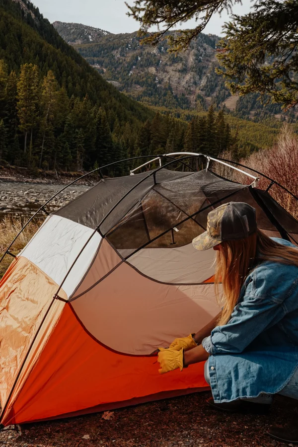 Campers under camp